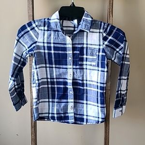 Girls button down plaid shirt